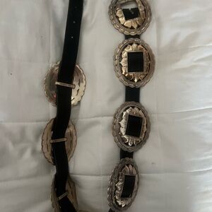 Brighton Black and Silver Concho Belt